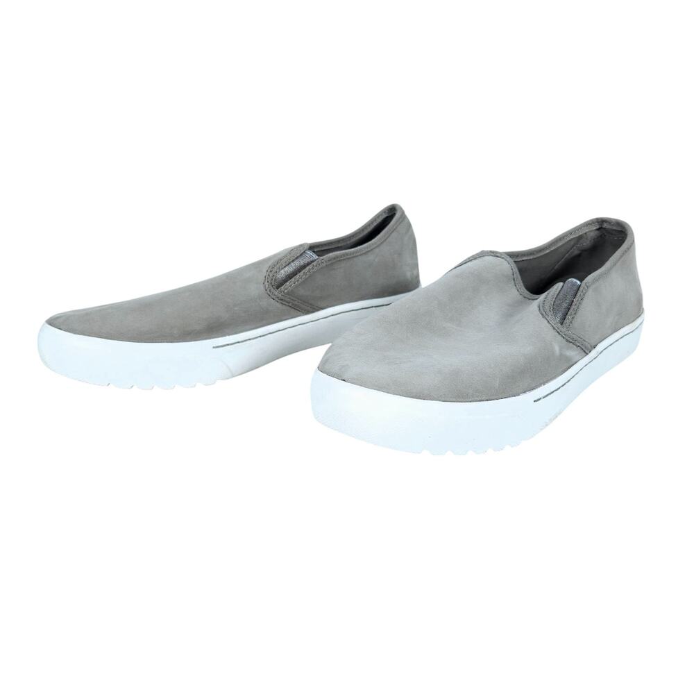 Sorel Womans Slides 10 Gray Slip On Taupe Nubuck Leather Suede Comfort Shoes